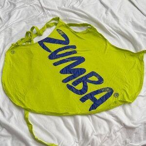Zumba Fitness Neon Yellow Tank with Blue Logo